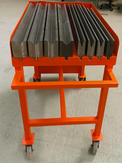 picture of fabricated orange table